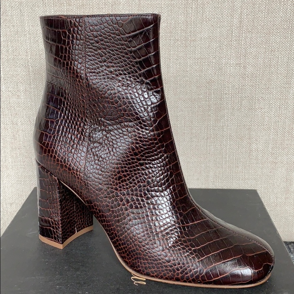 J.Crew Stamped Croc Zip Boots